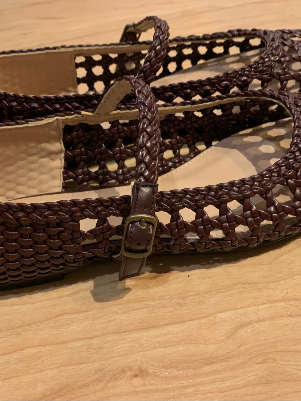 Princess Highway Braided Mary Jane Flats in Brown